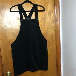Black corduroy overall dress. Size 1X. Never worn.